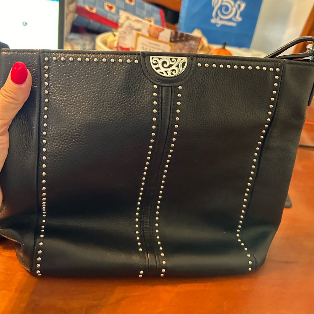Brighton Black Studded Crossbody Bag
